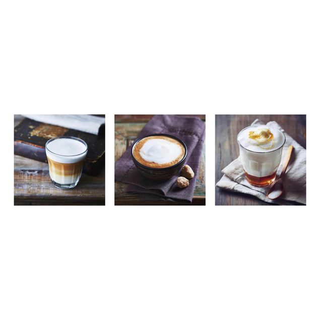 Glasbild - Caffè Latte 3-teilig