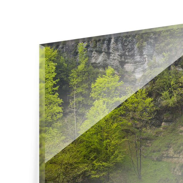 Glasbild mehrteilig - Wasserfälle Cascade de Flumen - 3-teilig