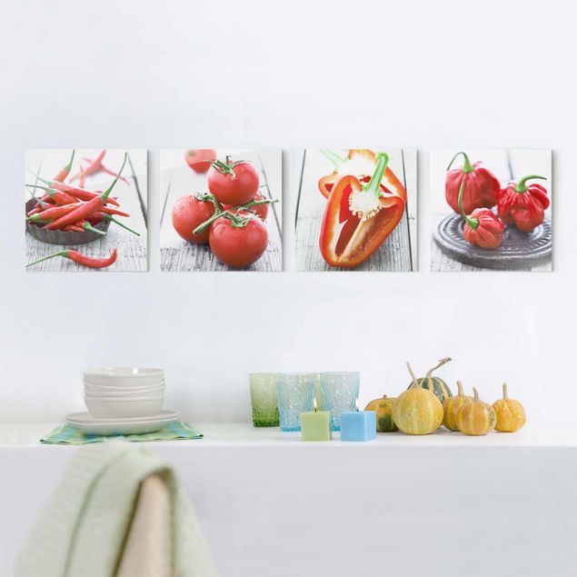 Glas Wandbilder Rotes Gemüse