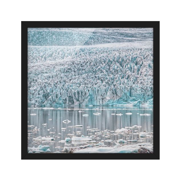 Bild mit Rahmen - Gletscher auf Island - Quadrat