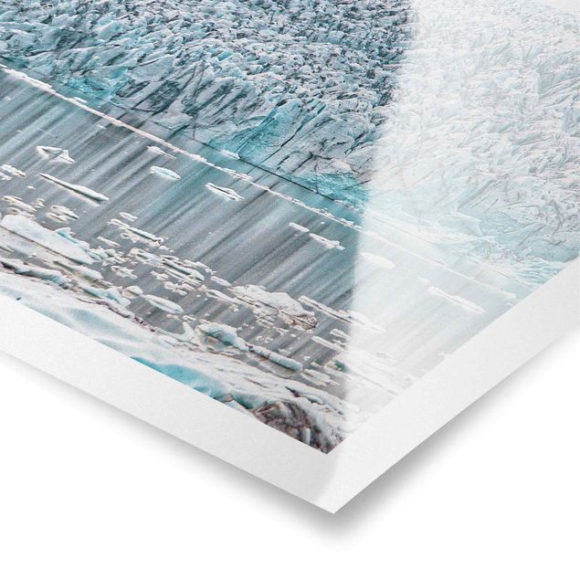 Poster - Gletscher auf Island - Quadrat 1:1