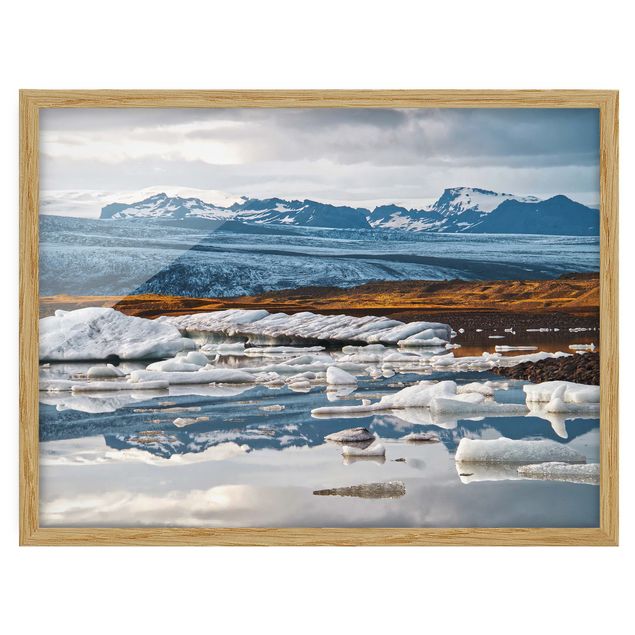 Bilder mit Rahmen Gletscherlagune