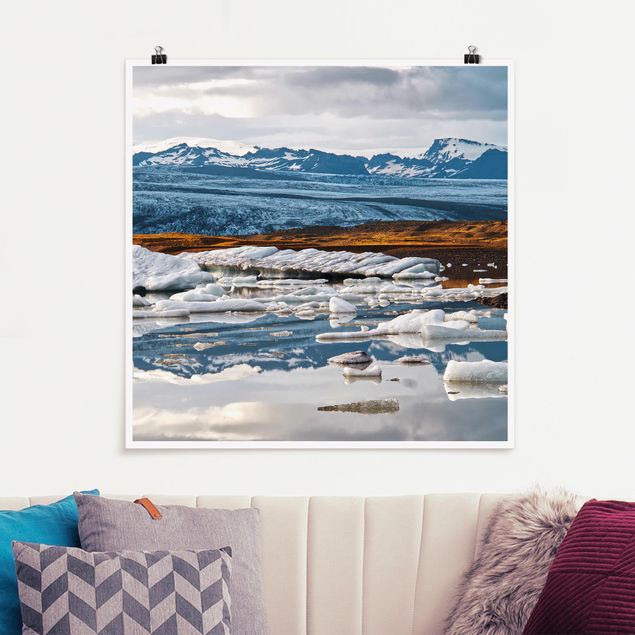 Poster Berge Gletscherlagune