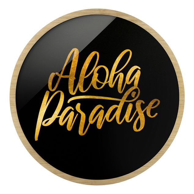 Bilder Gold - Aloha Paradise auf Schwarz