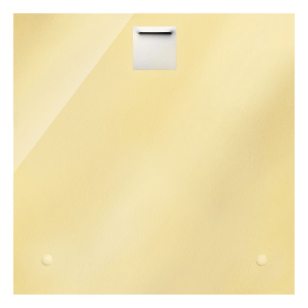 Glasbild - Gold - Bananenpalme auf Schwarz - Quadrat 1:1