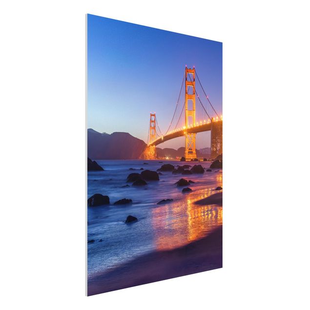 schöne Bilder Golden Gate Bridge am Abend