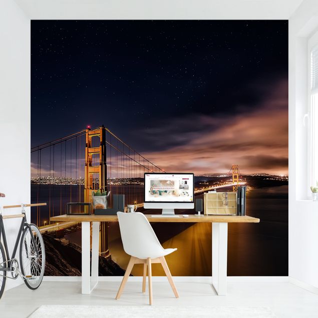 Fototapete selbstklebend Golden Gate to Stars