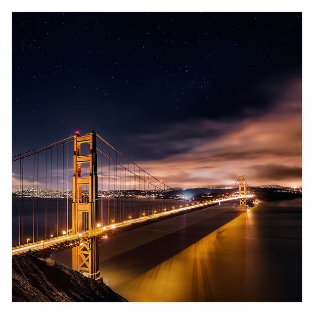Fototapete - Golden Gate to Stars