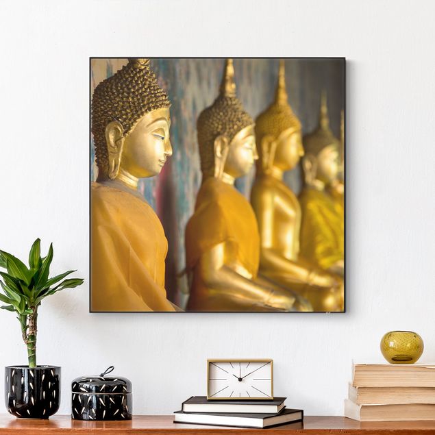 Wechselbild - Goldene Buddha Statuen