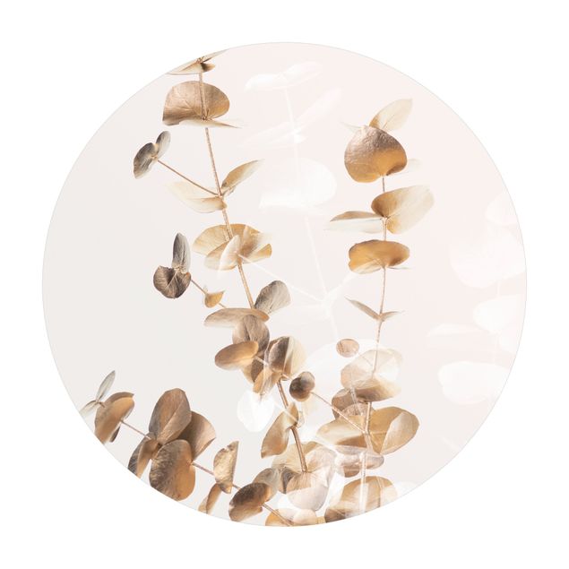 Vinyl-Matten Goldene Eukalyptuszweige mit Weiß