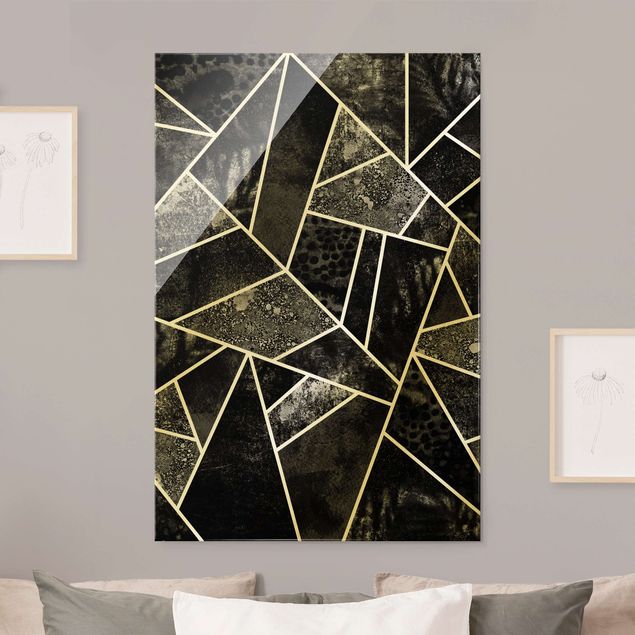 Elisabeth Fredriksson Poster Goldene Geometrie - Graue Dreiecke