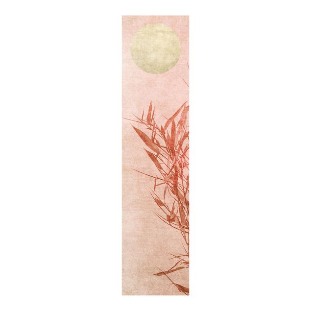 Kubistika Prints Goldene Sonne mit Rosa Bambus