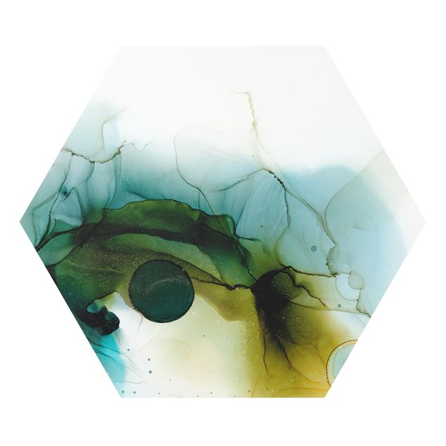 Hexagon Bild Forex - Goldener Waldspaziergang