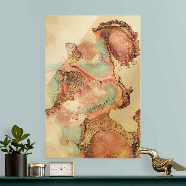 Elisabeth Fredriksson Poster Goldenes Aquarell Rosé