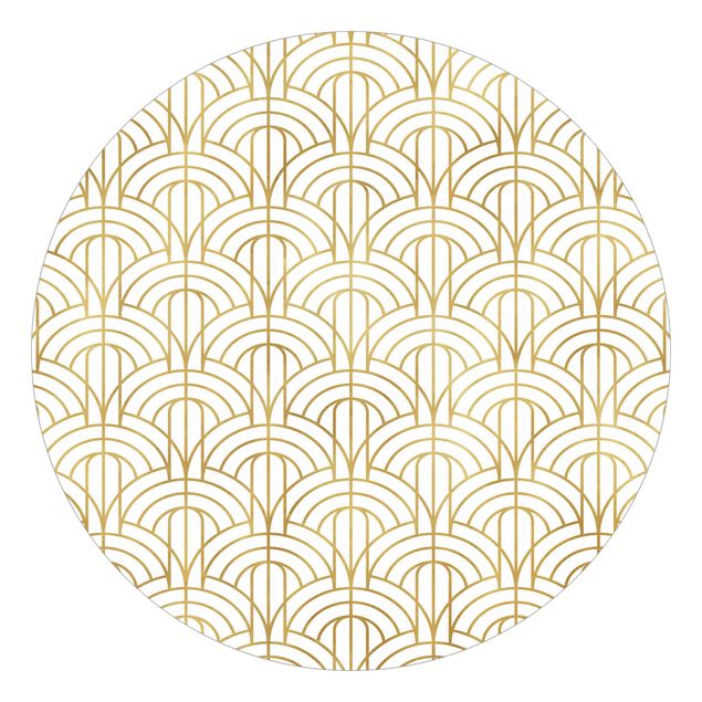 Design Tapeten Goldenes Art Deco Muster XXL