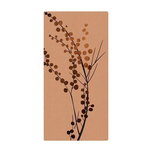 Kubistika Bilder Grafische Pflanzenwelt - Beeren Gold