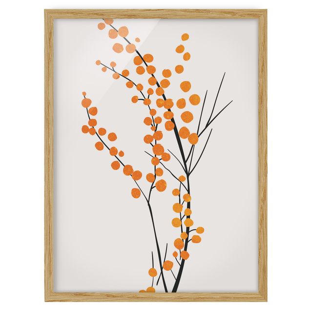 Wandbilder Grafische Pflanzenwelt - Beeren Orange
