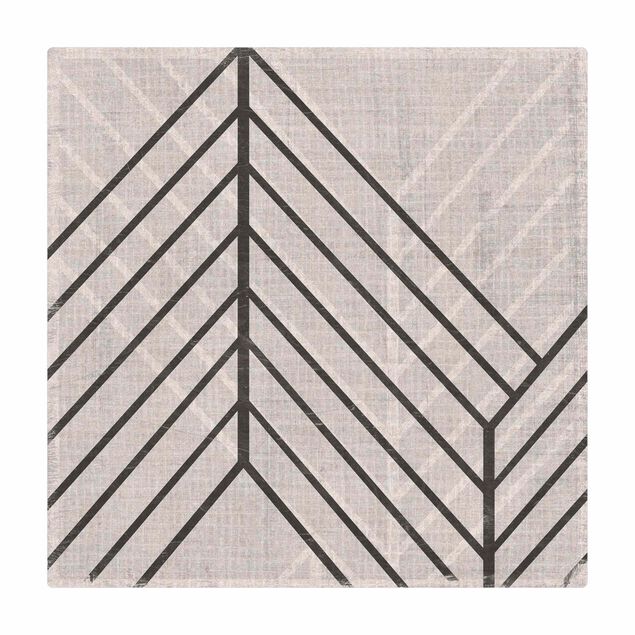 Kork-Teppich - Grafisches Gittermuster - Quadrat 1:1
