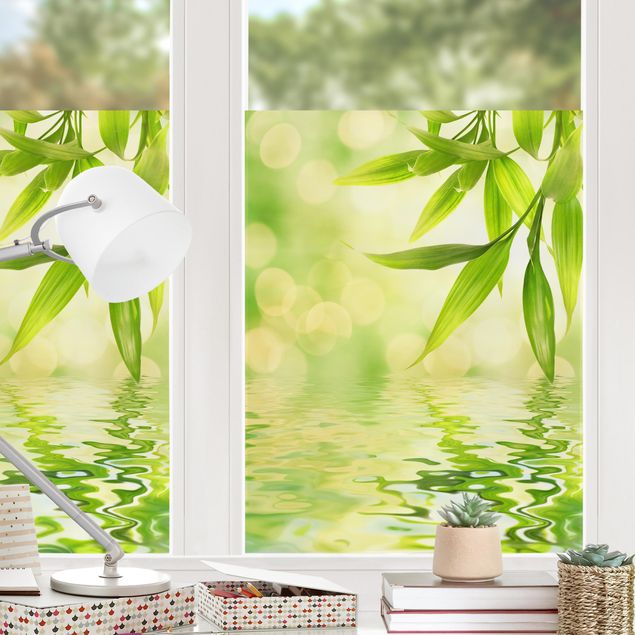 Sichtschutz Gräser als Fensteraufkleber mit Pflanzen