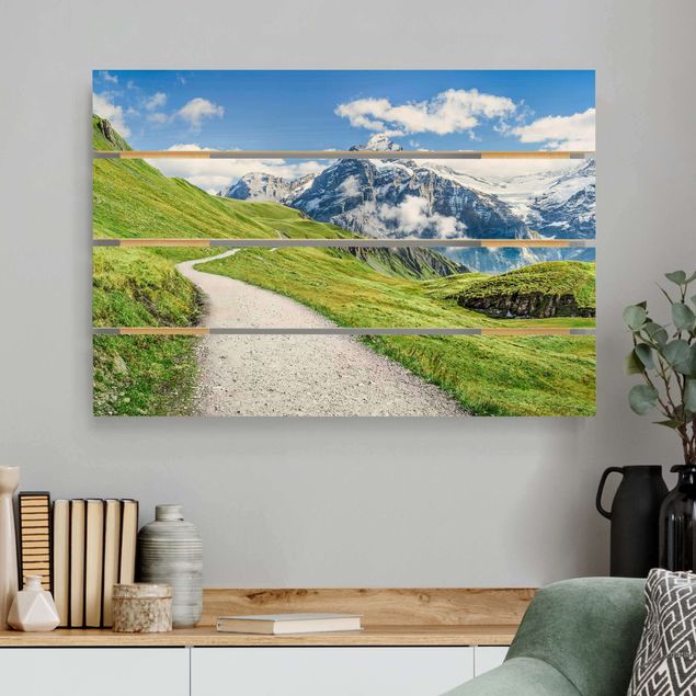 Holzbilder Natur Grindelwald Panorama