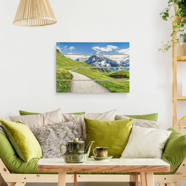 Holzbilder Syklines Grindelwald Panorama