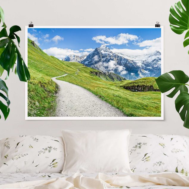 Poster Berge Grindelwald Panorama