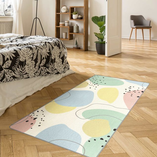 Teppich Kinderzimmer Große geometrische Formen - Pastell
