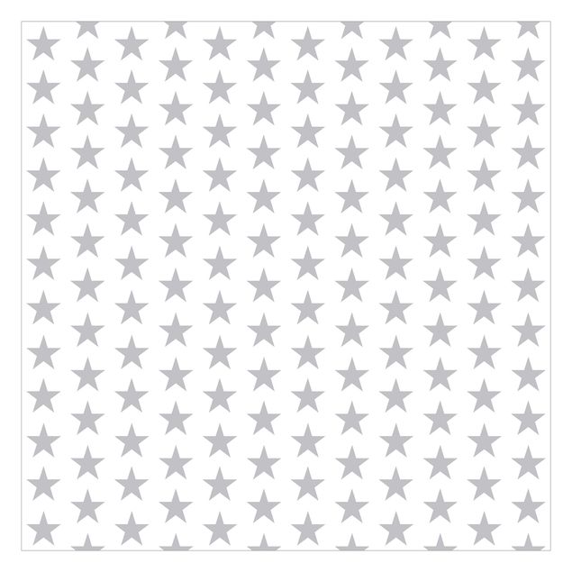 Fototapete - Große graue Sterne auf Weiß