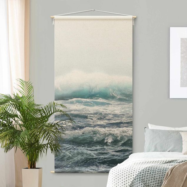 Wandbehang Stoffbild Große Welle Hawaii