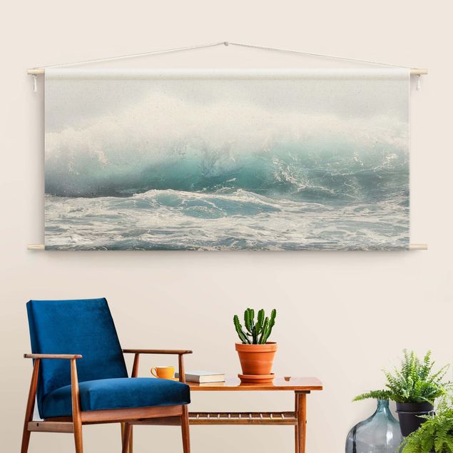 Wandbehang Stoff Große Welle Hawaii