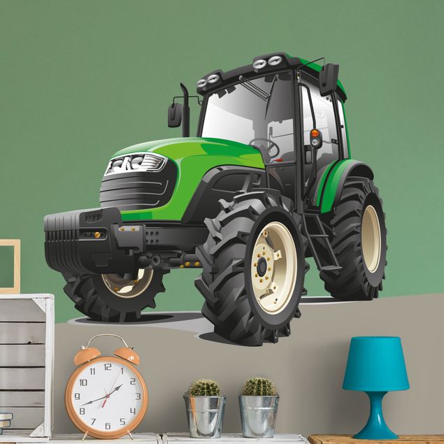 Wandtattoo - Großer grüner Traktor
