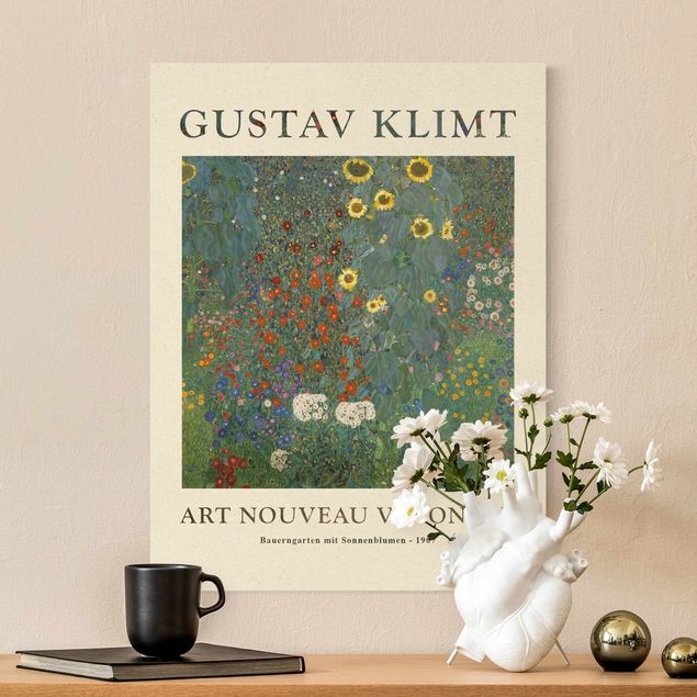 Jugendstil Bilder Gustav Klimt - Bauerngarten mit Sonnenblumen - Museumsedition