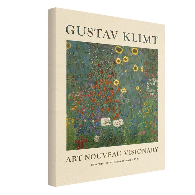 Leinwandbilder Gustav Klimt - Bauerngarten mit Sonnenblumen - Museumsedition