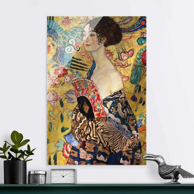 Jugendstil Bilder Gustav Klimt - Dame mit Fächer