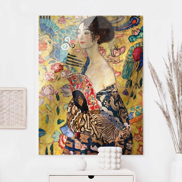 Jugendstil Bilder Gustav Klimt - Dame mit Fächer