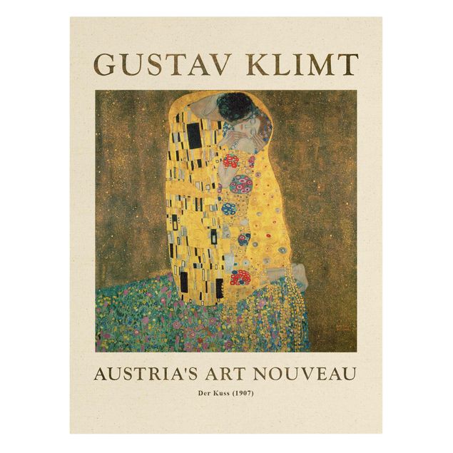 schöne Leinwandbilder Gustav Klimt - Der Kuß - Museumsedition