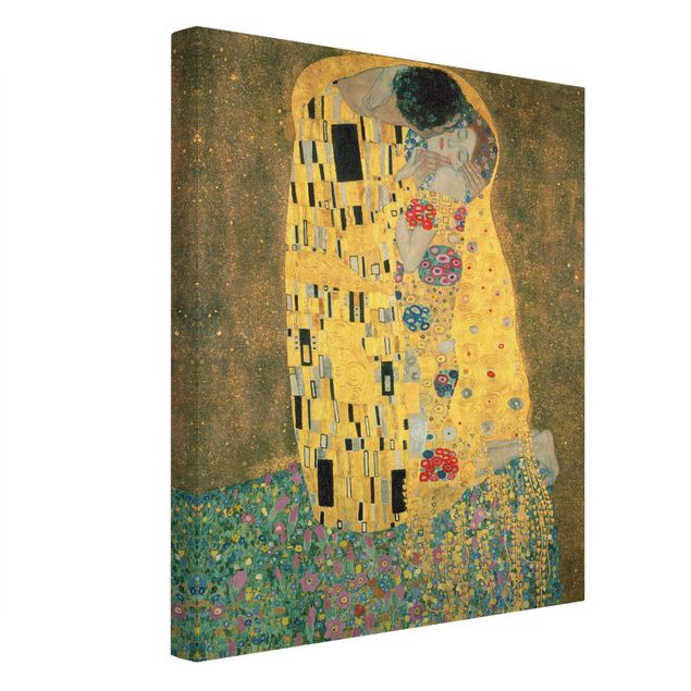 schöne Leinwandbilder Gustav Klimt - Der Kuß