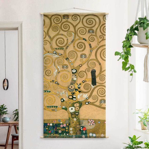 Moderne Wandteppiche Gustav Klimt - Der Lebensbaum