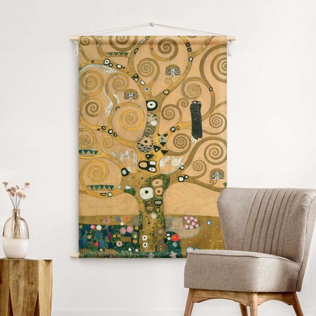 Wandteppich groß Gustav Klimt - Der Lebensbaum