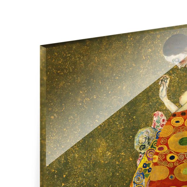 Bilder auf Glas Gustav Klimt - Die Hoffnung II