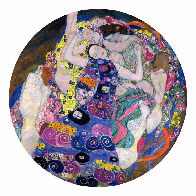 Runde Tapete selbstklebend - Gustav Klimt - Die Jungfrau