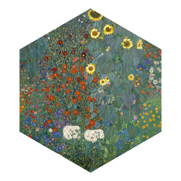 Design Tapeten Gustav Klimt - Garten Sonnenblumen