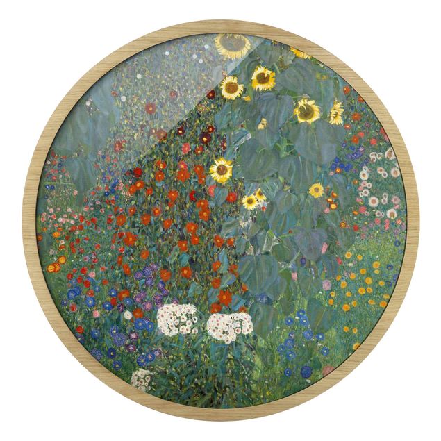 Kunstdrucke mit Rahmen Gustav Klimt - Garten Sonnenblumen