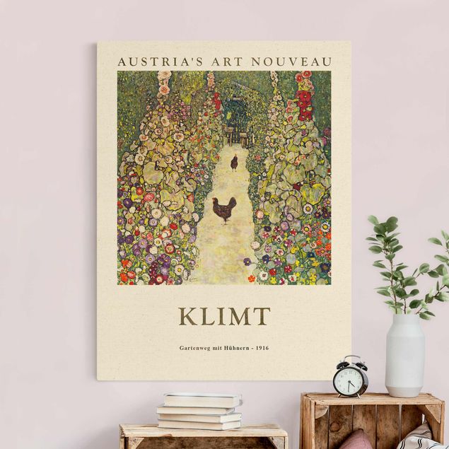 Jugendstil Gemälde Gustav Klimt - Gartenweg mit Hühnern - Museumsedition