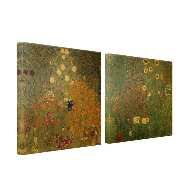 Leinwandbilder kaufen Gustav Klimt - Im grünen Garten