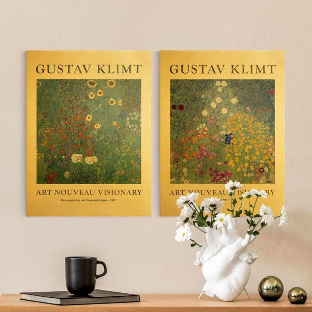 Leinwandbild 2-teilig - Gustav Klimt - Bauerngarten - Museumsedition