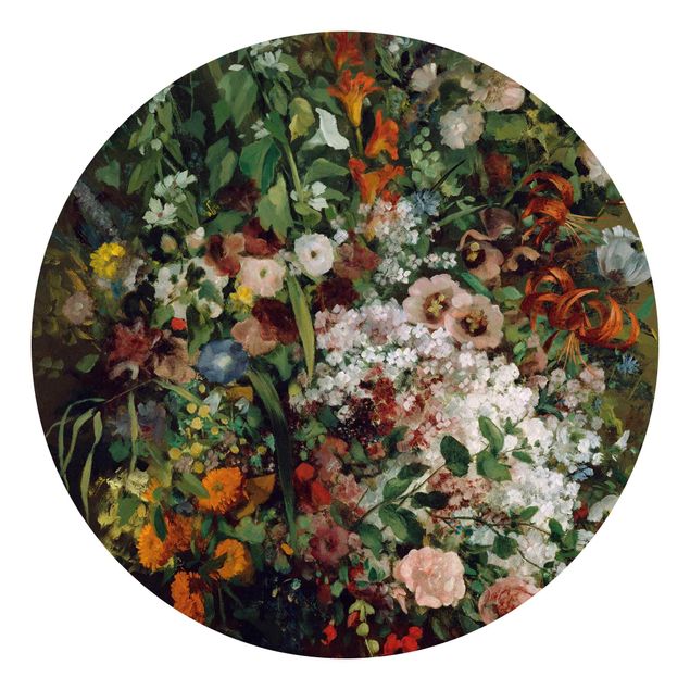 schöne Tapeten Gustave Courbet - Blumenstrauß in Vase