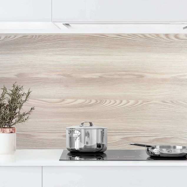 Küchenrückwand 3D-Oberfläche Helles Eschen Holz