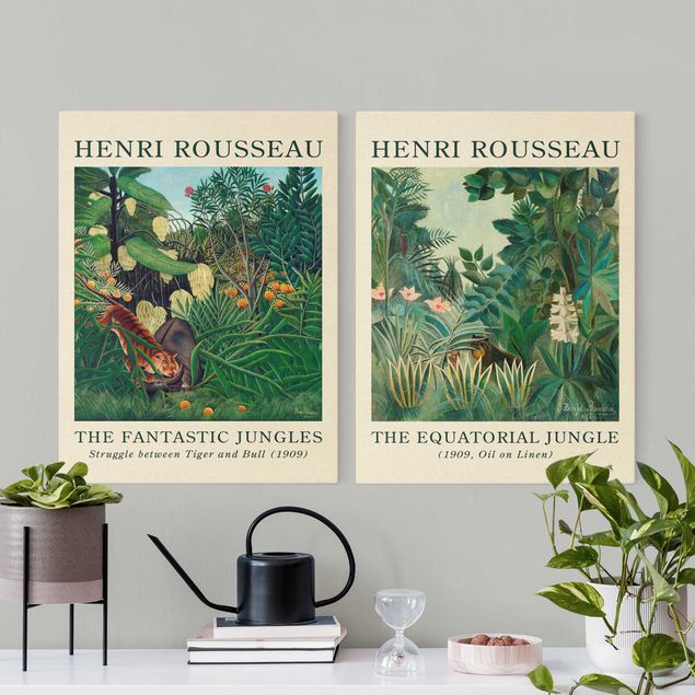 Tiger Leinwand Henri Rousseau - Museumsedition Dschungel am Äquator