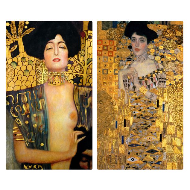 Herdabdeckplatte Glas - Gustav Klimt - Judith und Adele